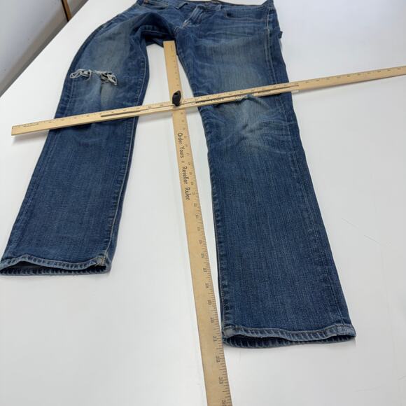 Lucky Brand Jeans Mens 31 x 32 Blue 121 Slim Distressed Denim Cotton - Picture 9 of 9
